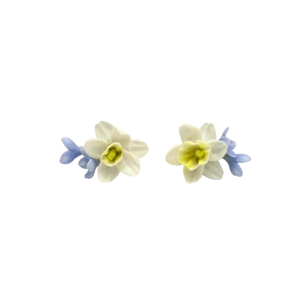 NEW JENNIFER SUMKO women's spring daffodil earrings in blue